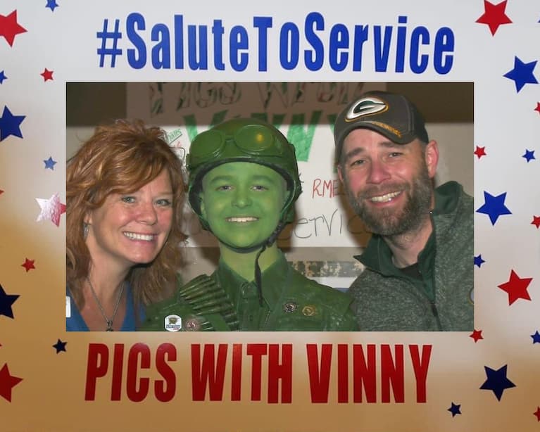 Salute to Service Pics with Vinny