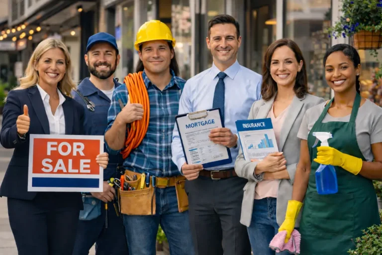 Business owners posing